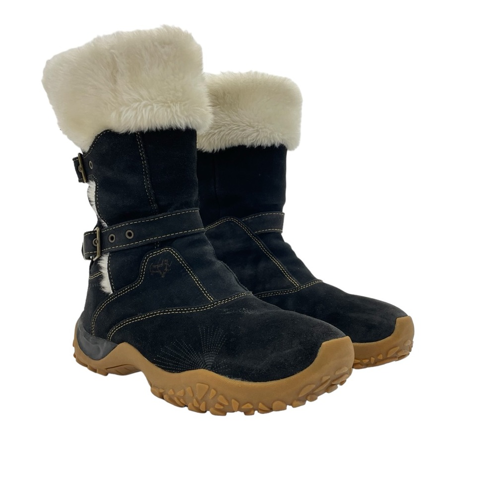 Salomon Lhasa Suede & Fur Boots 9 Black - Picture 3 of 16